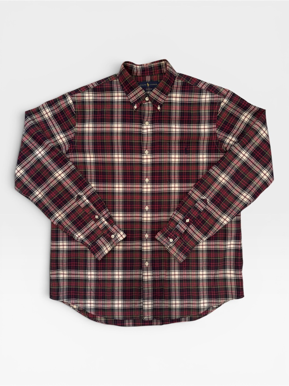 Ralph Lauren Classic Fit Plaid Button Down Shirt XL Men’s Vintage Prep Tartan